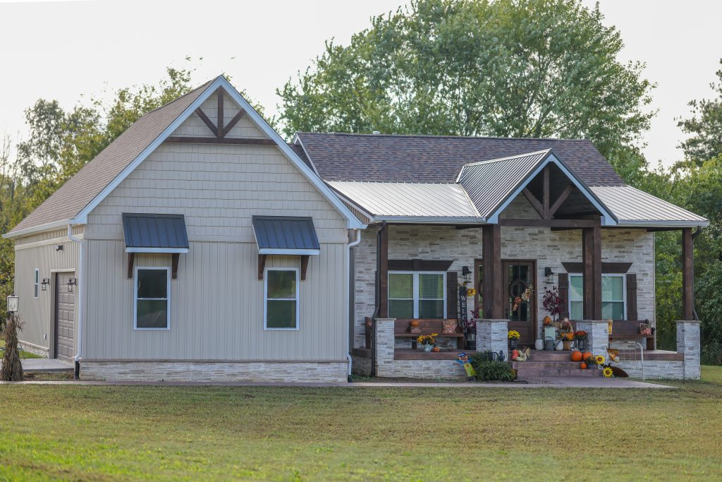 Custom home with garage and front porch