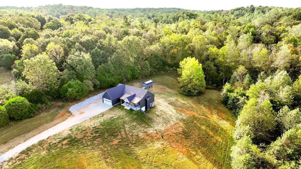 Overhead view of custom house built by Triple J Buildings