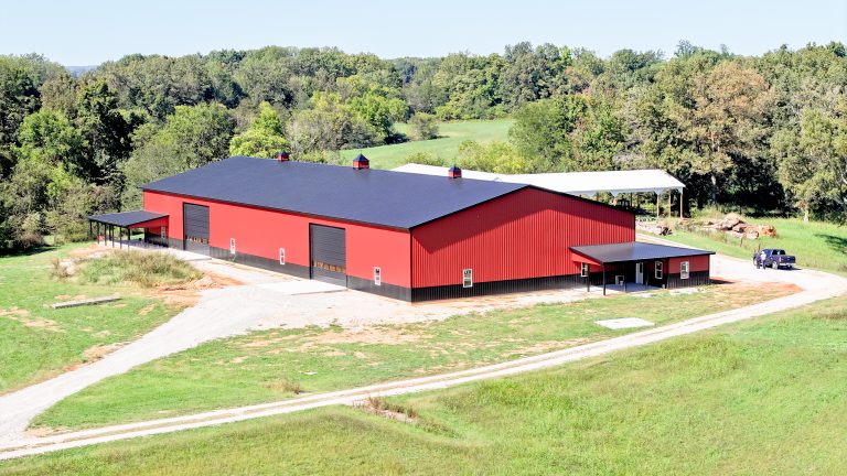 Huge pole barn constructed by Triple J Builders